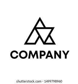 Logo design abstact initial A sign symbol