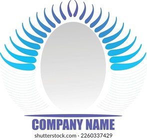 Logo Design in Abstract Blue Shades