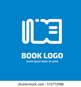 Logo design abstract book vector template. Illustration design of business logotype abstract education simple sign