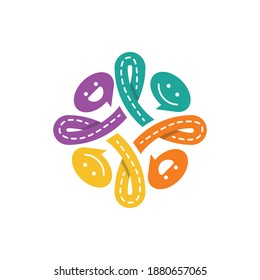 logo design of abstract colorful social. Suitable for your business, company, etc. a unique, exclusive, elegant, professional, clean, simple, modern logo. It would be perfect for your company.