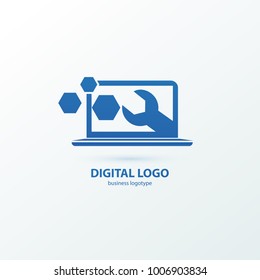 Logo Design Abstract Computer Repair Vector Stock Vector (royalty Free 