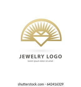 Logo design abstract diamond vector template. Illustration design of logotype business luxury jewelry symbol. Vector diamond accessories line web icon.