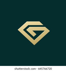 Logo design abstract diamond vector template. Illustration design of logotype business luxury jewelry symbol. Vector diamond accessories web icon.