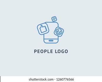 Logo design abstract digital technology vector template. Illustration design of logotype business web marketing. Vector smartphone web icon.