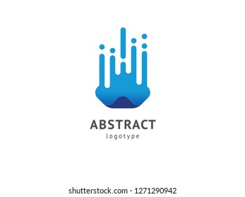 Logo design abstract digital technology vector template. Illustration design of logotype business web marketing. Vector mobile app web icon.