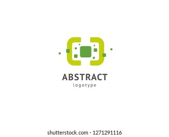 Logo design abstract digital technology vector template. Illustration design of logotype business web marketing. Vector mobile app web icon.