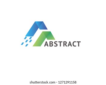 Logo design abstract digital technology vector template. Illustration design of logotype business web marketing. Vector mobile app web icon.