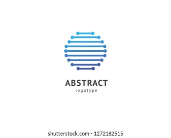 Logo design abstract digital technology vector template. Illustration design of logotype business web marketing. Vector mobile app web icon.