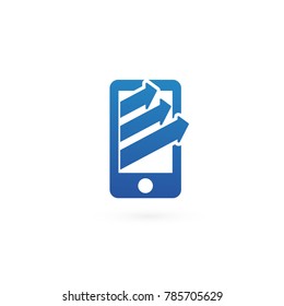 Logo design abstract digital technology vector template. Illustration design of logotype business web marketing. Vector mobile app web icon.