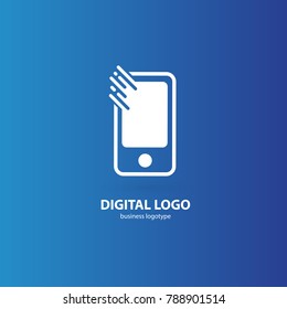 Logo design abstract digital technology vector template. Illustration design of logotype business web marketing. Vector mobile app web icon.