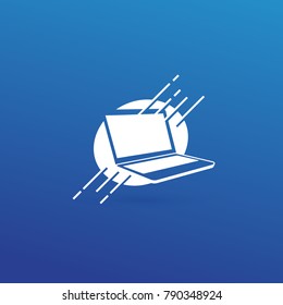 Logo design abstract digital technology vector template. Illustration design of logotype business web marketing. Vector computer web icon.