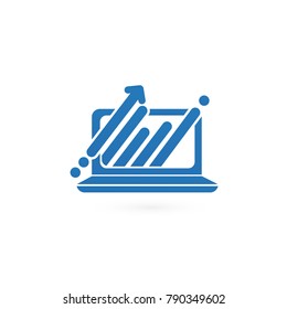 Logo design abstract digital technology vector template. Illustration design of logotype business web marketing. Vector computer web icon.