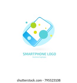 Logo design abstract digital technology vector template. Illustration design of logotype business web marketing. Vector smartphone web icon.