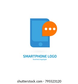 Logo design abstract digital technology vector template. Illustration design of logotype business web marketing. Vector smartphone web icon.
