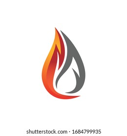 Logo Design Abstract Fire, Flame, Heat, Hot, Bonfire, Inferno, Wildfire, Torch Icon Symbol Vector Illustration. For Barbeque Restaurant Or Outdoor Business