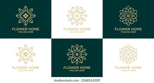 logo design abstract flower vector illustration