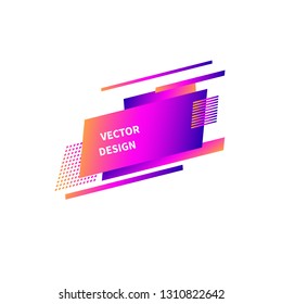 Logo design. Abstract geometric shapes background. Emblem, logotype, badge, tag in trendy minimal style. Vector design