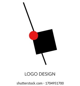 Logo design, abstract geometric template for brand identity, advertising, poster, banner, flyer, web, app vector Illustration on a white background