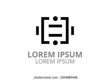 logo design abstract geometry line silhouette template in creative shape isolate vector illustration use for any modern business.
