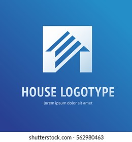 Logo design abstract house vector template. Illustration design of business logotype abstract building simple sign