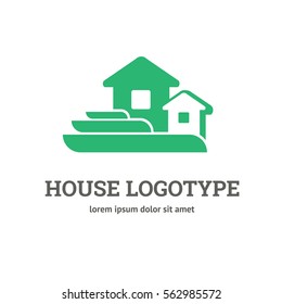 Logo design abstract house vector template. Illustration design of business logotype abstract building simple sign