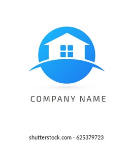 Logo design abstract house vector template. Illustration design of business logotype abstract building simple sign