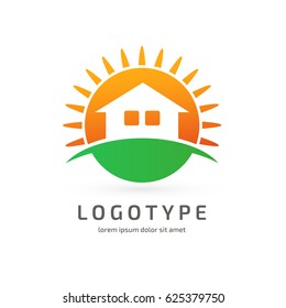 Logo design abstract house vector template. Illustration design of business logotype abstract building simple sign