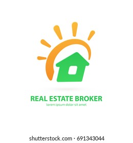 Logo design abstract house vector template. Illustration design of business logotype abstract building simple sign.