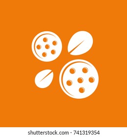 Logo design abstract italian food vector template. Illustration design of logotype pizza symbol. Vector pizza slice with cheese, salami, mushrooms, tomato and pepperoni.