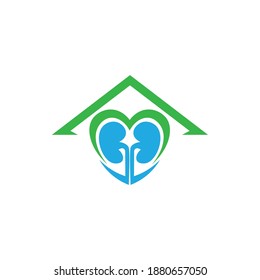 logo design of abstract kidney homecare. Suitable for your business, company, etc. a unique, exclusive, elegant, professional, clean, simple, modern logo. It would be perfect for your company.