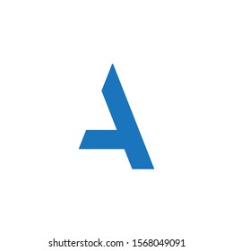Logo design with abstract A letter icon