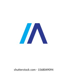 Logo design with abstract A letter icon