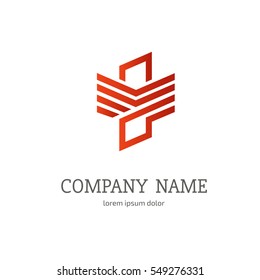 Logo design abstract medical vector template. Illustration design of logotype cross health symbol 