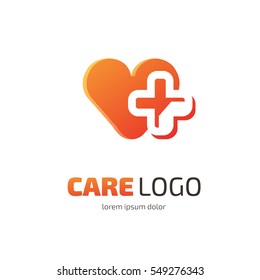 Logo design abstract medical vector template. Illustration design of logotype cross health symbol 