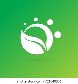 Logo design abstract nature vector template. Illustration design of logotype business eco symbol. Vector leaf web icon.