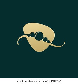 Logo design abstract necklace vector template. Illustration design of logotype business luxury jewelry accessories symbol. Vector pearl necklace icon.