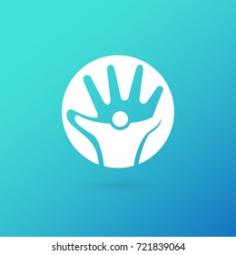 Logo design abstract people vector template. Illustration design of logotype business team symbol. Vector happy man web icon.
