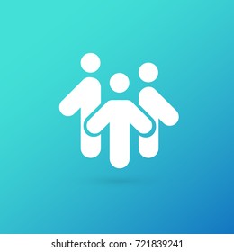 Logo design abstract people vector template. Illustration design of logotype business team symbol. Vector happy man web icon.