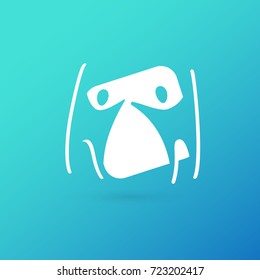 Logo design abstract people vector template. Illustration design of logotype business team symbol. Vector happy man web icon.