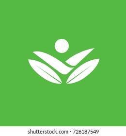 Logo design abstract people vector template. Illustration design of logotype business active person symbol. Vector happy man web icon.