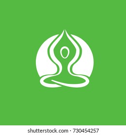 Logo design abstract people vector template. Illustration design of logotype business relaxation symbol. Vector happy man web icon.