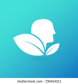 Logo design abstract people vector template. Illustration design of logotype business relaxation symbol. Vector happy man web icon.
