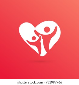 Logo design abstract people vector template. Illustration design of logotype business family symbol. Vector happy man web icon.
