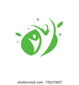 Logo design abstract people vector template. Illustration design of logotype business family symbol. Vector happy man web icon.
