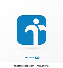 Logo design abstract people vector template. Illustration design of logotype business team symbol. Vector happy man web icon.