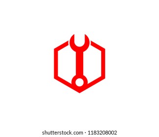 Logo design abstract repair vector template