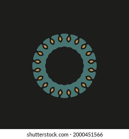 logo design with abstract shape in circle themes