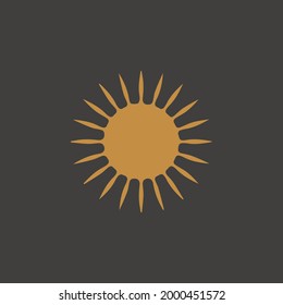 logo design with abstract shape in circle themes