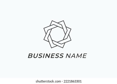 logo design abstract star and line