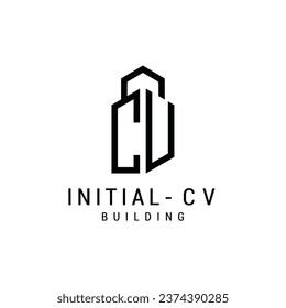 Logo design abstract template initial letter CV element with geometry. Modern and minimalist artistic s symbol